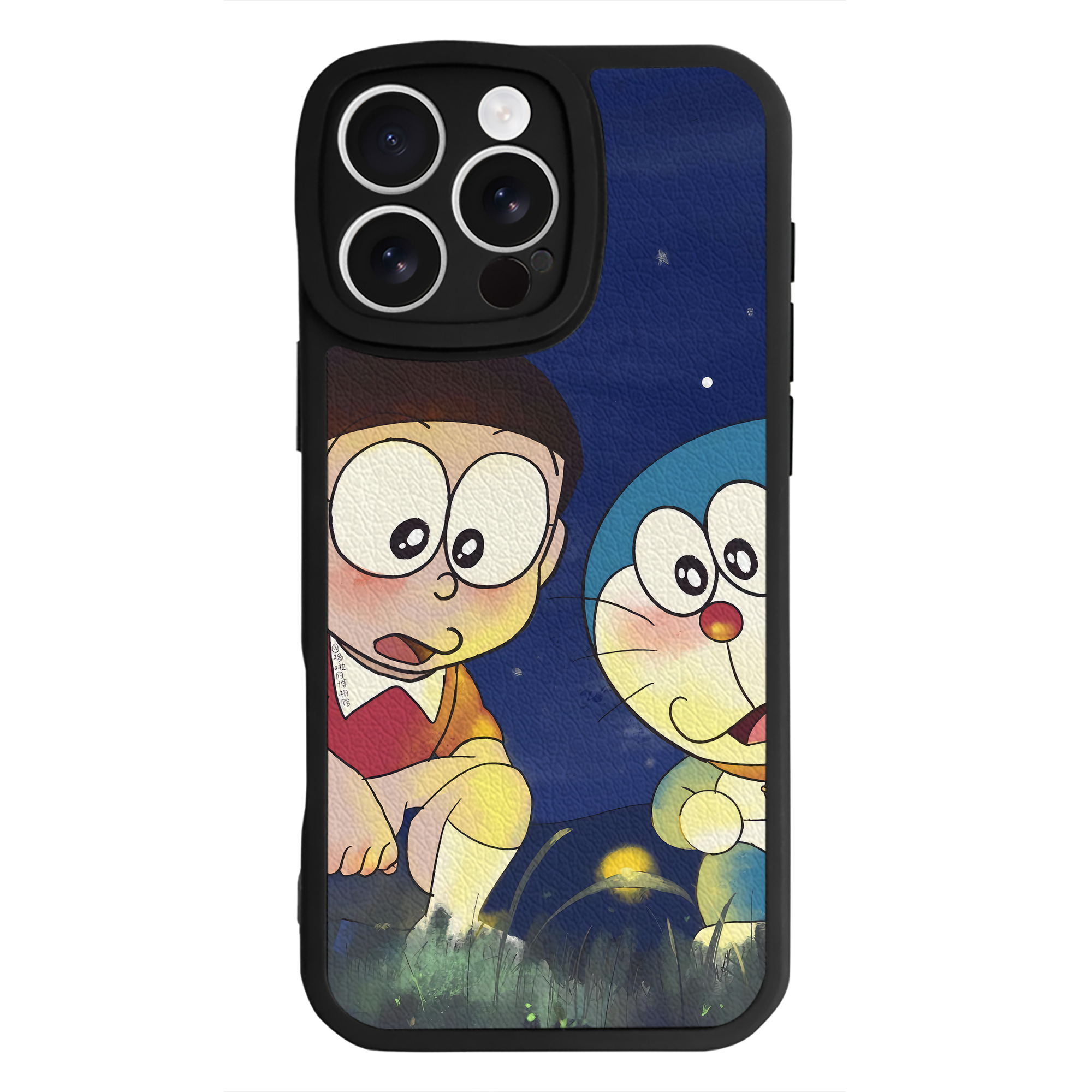 （画像用） ドラえもん Doraemon 【iPhone 16シリーズ対応】シリコンスマホケース（レザー調） 材質：シリコン